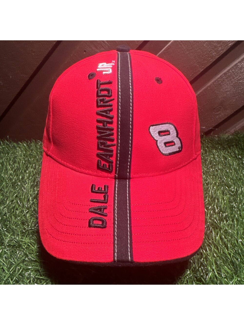 Vintage Dale Earnhardt Jr 8 Hat Budweiser NASCAR Racing Stripe Strapback Cap